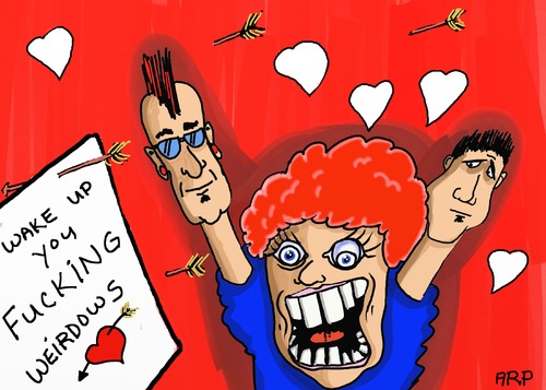 Cartoon: valentines card (medium) by tonyp tagged arp,valentines,day,card,weirdo