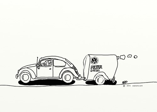 Cartoon: VW Emission DIESEL fix (medium) by tonyp tagged arp,vw,emissions,arptoons