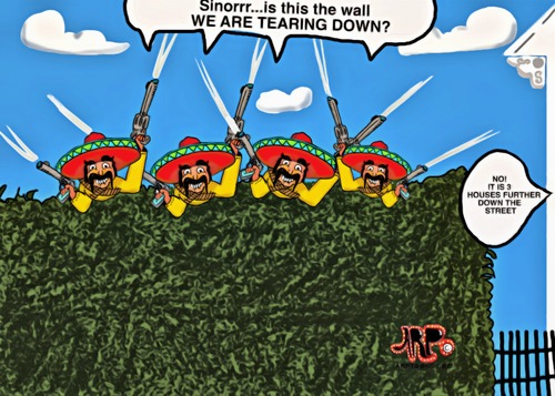 Cartoon: Wrong Wall (medium) by tonyp tagged arp,wall,trump,mexico,build