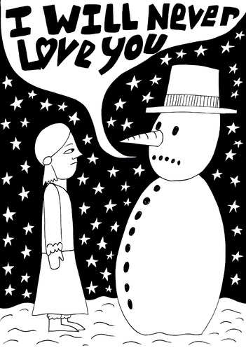 Cartoon: Frosty (medium) by baggelboy tagged love,snow,snowman,winter,girl,rejection
