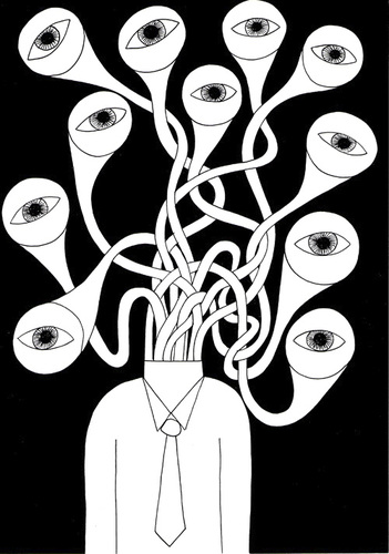 Cartoon: Lines of sight (medium) by baggelboy tagged eyes,look,see,sight