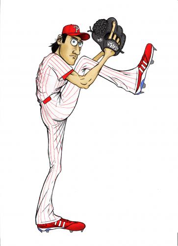 Cartoon: Cole Hamels (medium) by Murangelo tagged cole,hamels,baseball,sports,phillies