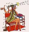 Cartoon: Chatterbox (small) by William Medeiros tagged women phone chatterbox cartoon