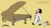 Cartoon: Pianist (small) by William Medeiros tagged pianist,piano,concert,