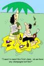 Cartoon: Champagne life style. (small) by daveparker tagged desert island champagne messages in bottles 