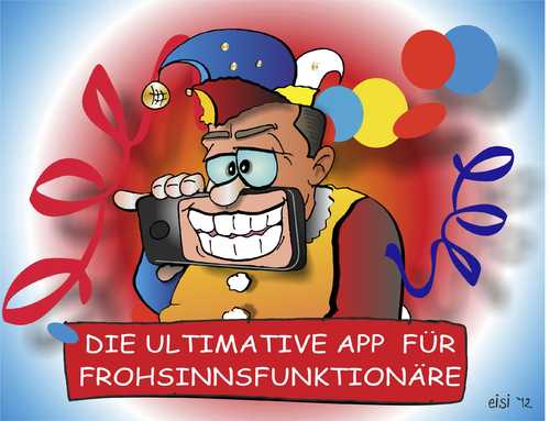Cartoon: Ab jetzt wird ernst (medium) by eisi tagged fasching,fastnacht,karneval,carneval,humor