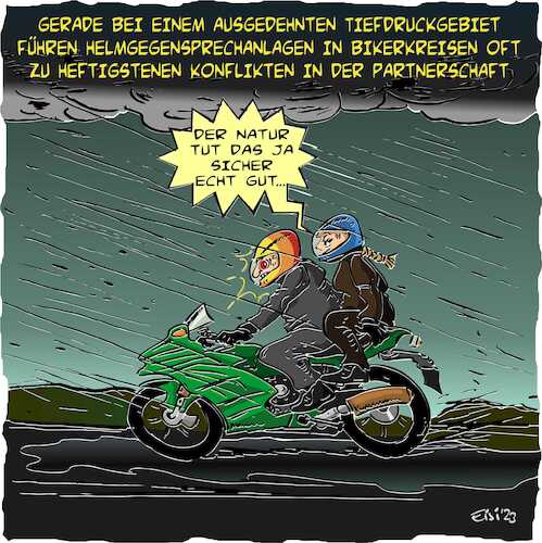 Cartoon: Bikerbeziehung (medium) by eisi tagged biker,beziehung