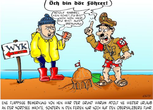 Cartoon: Der Föhrer (medium) by eisi tagged reiner,unfug