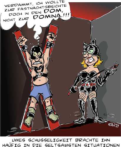 Cartoon: Fastnachtsbeichte (medium) by eisi tagged karneval,fastnacht,fasching,beichte
