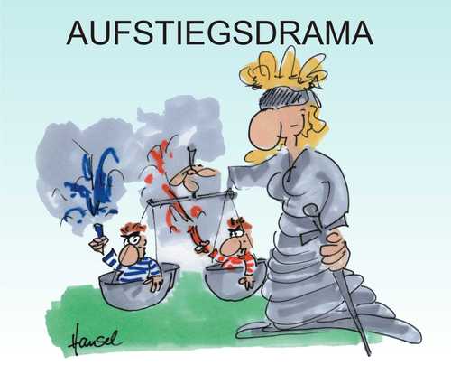 Cartoon: Aufstiegsdrama (medium) by Hansel tagged fortuna,hertha,hansel,hanselcartoons