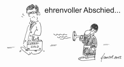 Cartoon: Zapfenstreich für Wulff (medium) by Hansel tagged wulff,zapfenstreich,abschied
