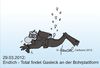 Cartoon: Gasleck endlich gefunden (small) by Hansel tagged gasleck,bohrplattform,umwelt
