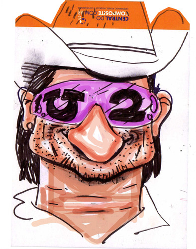 Cartoon: Bono (medium) by juniorlopes tagged u2,bono,caricature