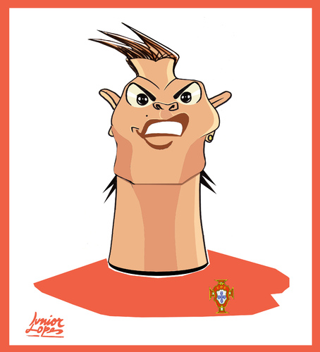 Cartoon: Cristiano Ronaldo (medium) by juniorlopes tagged world,cup,2010,karikatur,sport,fußball,fussball,2010