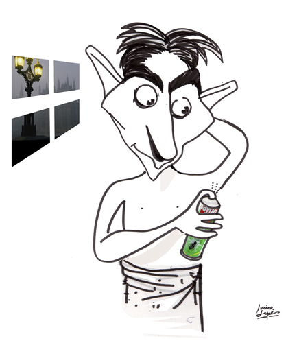 Cartoon: Kafka (medium) by juniorlopes tagged kafka,kafka