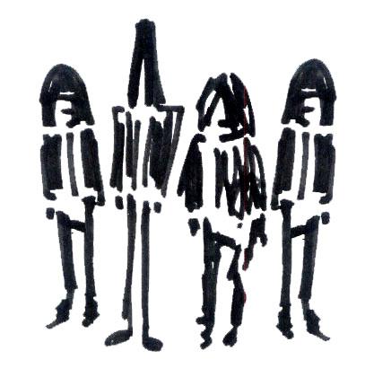 Cartoon: Ramones (medium) by juniorlopes tagged ramones,ramones,illustration,karikatur,portrait,hommage,rock,musik,band,punk,blitzkrieg bob,künstler,vorreiter,trendsetter,richtung