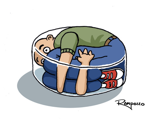 Cartoon: Compressed (medium) by Marcelo Rampazzo tagged dependence,medication,pill,illustration,pille,psyche,medizin,abhängigkeit,gesundheit