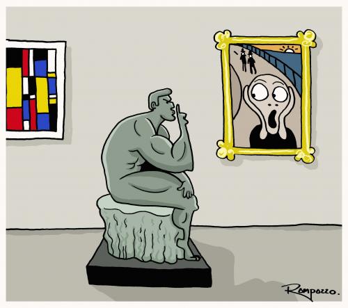 Cartoon: Quiet! (medium) by Marcelo Rampazzo tagged quiet