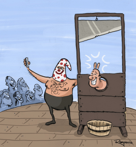 Cartoon: The Funny! (medium) by Marcelo Rampazzo tagged selfie,funny,kill,selfie,funny,kill
