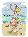 Cartoon: I love you darling! (small) by Marcelo Rampazzo tagged love surf girlfriend