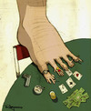 Cartoon: Poker (small) by Marcelo Rampazzo tagged feet poker
