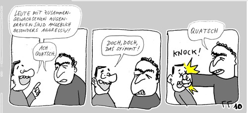 Cartoon: Augenbrauen (medium) by Florian France tagged auge,braue,quatsch
