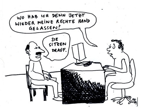 Cartoon: Die rechte Hand (medium) by Florian France tagged hand,und,fuß