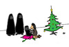 Cartoon: burqa Christmas (small) by Florian France tagged burqa,burka,xmas,christmas,weihnachten,heiligabend,bescherung,weihnachtsbaum