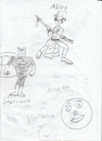 Cartoon: akira superman (small) by neudecker tagged cartoon zeichnung bw drawing
