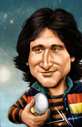 Cartoon: Mork (medium) by Mecho tagged caricature,mork,tvseries