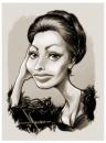 Cartoon: Sophia Loren (small) by Mecho tagged caricature caricatures sophia loren mujer women