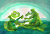 Cartoon: frogs (small) by ivo tagged wow