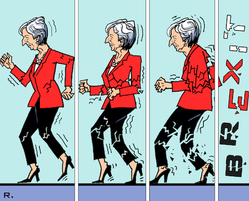 Cartoon: Break-Dance into Brexit (medium) by RachelGold tagged uk,brexit,may,dancing,queen,tories,meeting,break,dance