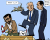 Cartoon: Dangerous Sandbox Games (small) by RachelGold tagged iran,israel,usa,netanyahu,ahmadinejad,obama,bombing,nuclear,units