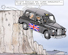 Cartoon: One-Way-Brexit? (small) by RachelGold tagged uk,brexit,may,tories,change,course,taxi,cliff,dover