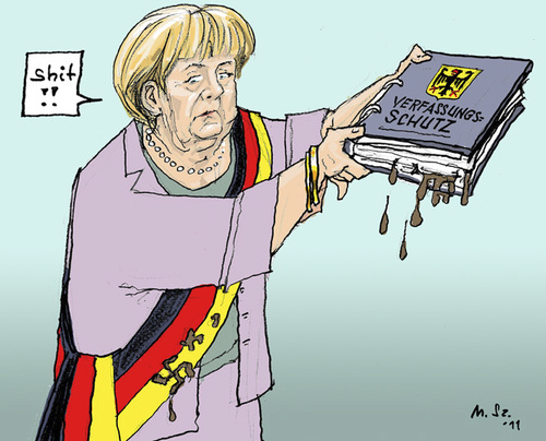 Cartoon: Blot (medium) by MarkusSzy tagged officers,german,neonazi,blot,nazi,verfassungsschutz,berlin,deutschland,merkel