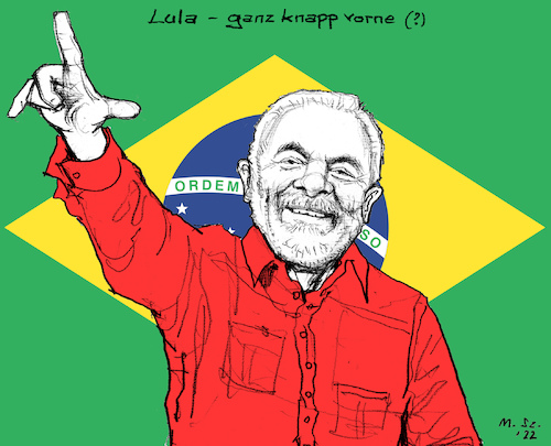 Cartoon: Brazil (medium) by MarkusSzy tagged brasilien,brazil,wahlen,präsident,lula,da,silva