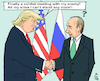 Cartoon: Helsinki Summit (small) by MarkusSzy tagged usa,russia,summit,helsinki,trump,putin,enemy,ally