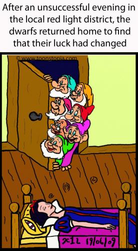 Cartoon: Evening In (medium) by chriswannell tagged dwarfs,gag,cartoon