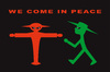 Cartoon: We come in peace (small) by Thomas Bühler tagged ampelmännchen,aliens,weltraum,außerirdische