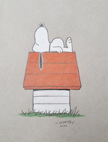 Cartoon: Snoopy (medium) by jim worthy tagged snoopy,peanuts,schulz,beagle,comic
