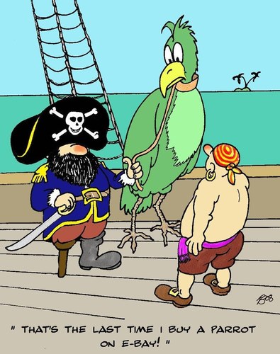 Cartoon: Pirates (medium) by aarbee tagged pirates,parrots,ebay