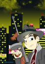Cartoon: Chicago 1930 (small) by ms-illustration tagged gun tommy gang bande 1930 chicago gangster nostra cosa mafia