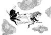Cartoon: In the sky (small) by van der Tipa tagged sky witch witches broom