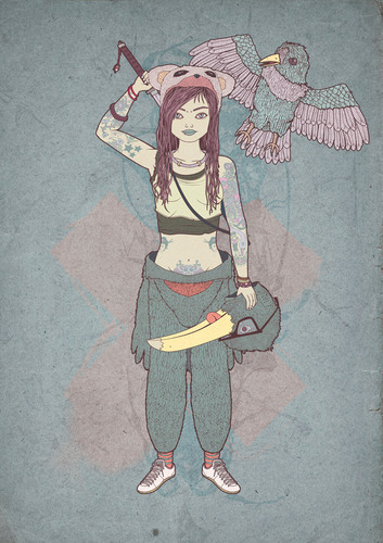 Cartoon: dont call me chick (medium) by elmoro tagged girl,drawing,illustrator,vector,illustration