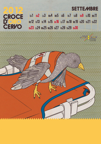 Cartoon: 2012 croce  oro cervo calendar (medium) by elmoro tagged illustration,digital,illustrator,calendar,art,drawing
