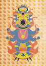 Cartoon: psycho god (small) by elmoro tagged illustration illustrator digital vector psychedelic trip art