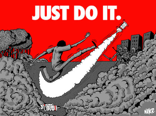 Cartoon: Just Do It (medium) by Nayer tagged police,sport