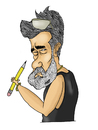 Cartoon: Cartoonist (small) by Nayer tagged cartoonist lucido romania nayer sudan
