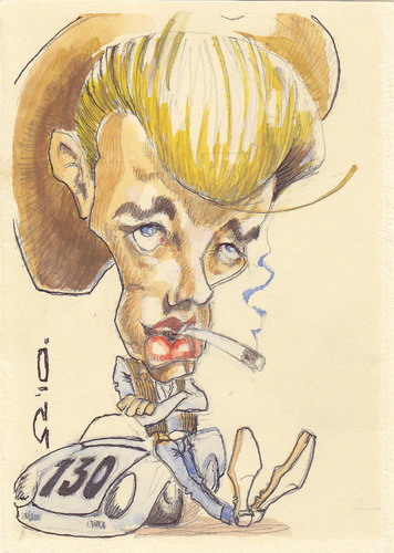 Cartoon: James Dean (medium) by zed tagged james,dean,usa,actor,hollywood,movie,icon,film,portrait,caricature